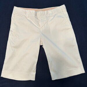 Banana Republic Womens White Bermuda Shorts Size 2 Stretch chino straight